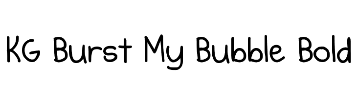 KG Burst My Bubble Bold Font