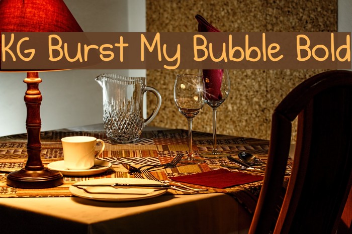 KG Burst My Bubble Bold Font examples