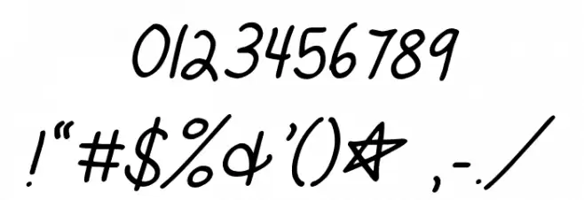 KG Burst My Bubble Italic Font OTHER CHARS