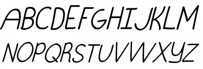 KG Burst My Bubble Italic Fonte MAIÚSCULAS