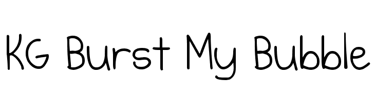 KG Burst My Bubble Font
