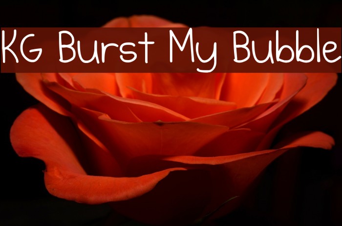 KG Burst My Bubble Font examples