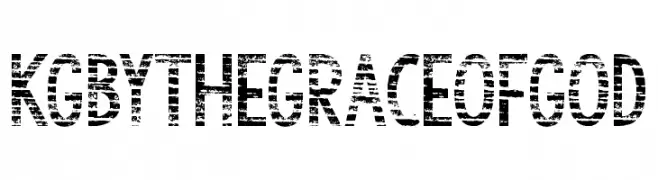 KG By the Grace of God  免费字体下载