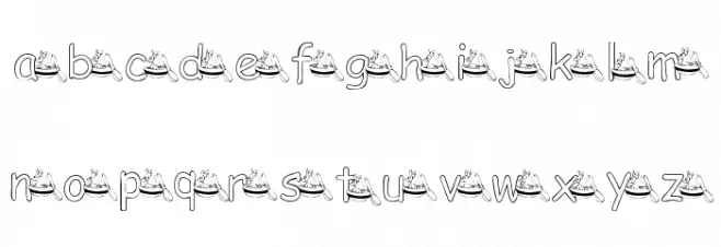 KG CHICKEN SOUP Schriftart Kleinbuchstaben