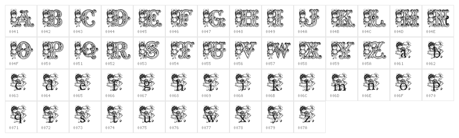 KG CUTIE1 Character Map