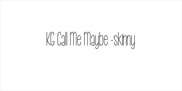 KG Call Me Maybe -skinny Logo