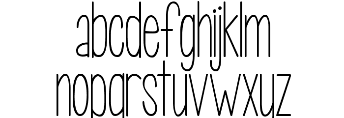 KG Call Me Maybe -skinny Font LOWERCASE