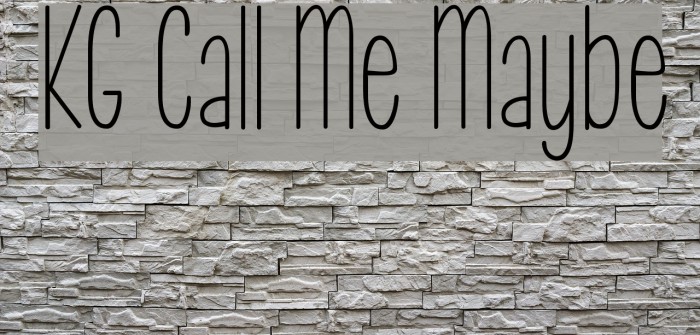 KG Call Me Maybe Font examples