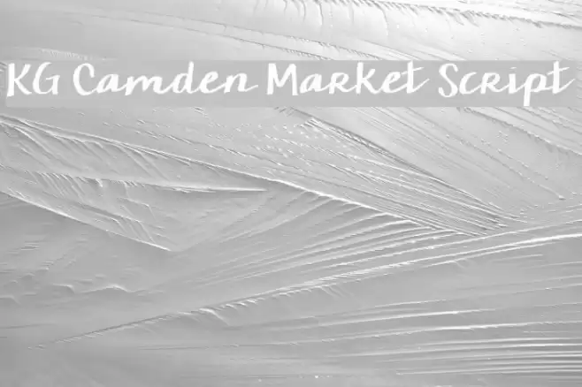 KG Camden Market Script Шрифта examples
