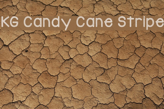 KG Candy Cane Stripe Font examples