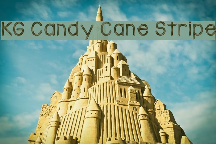KG Candy Cane Stripe Font examples