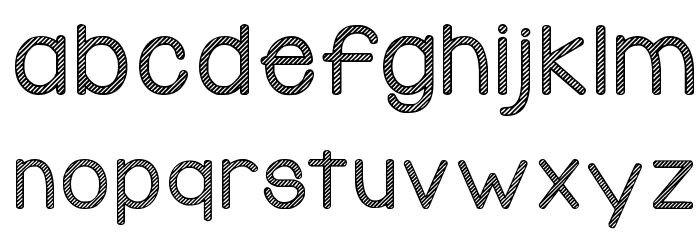 KG Candy Cane Stripe Font LOWERCASE