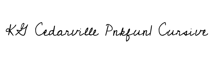 KG Cedarville Pnkfun1 Cursive  font caratteri gratis
