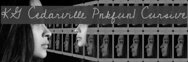 KG Cedarville Pnkfun1 Cursive Font examples