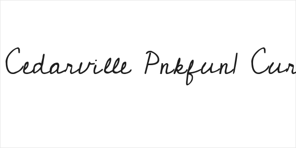 KG Cedarville Pnkfun1 Cursive Logo