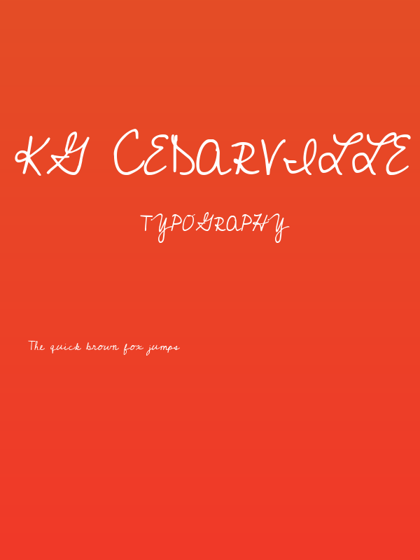 KG Cedarville Pnkfun1 Cursive Poster