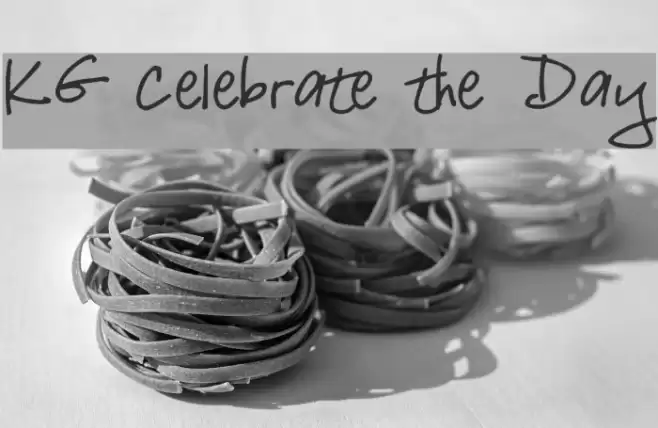 KG Celebrate the Day Font examples