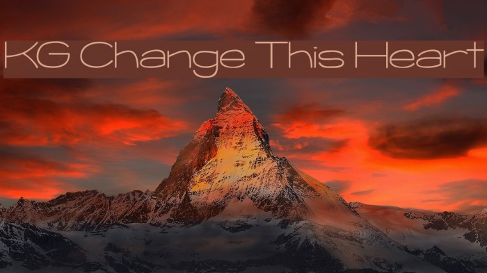 KG Change This Heart Font examples