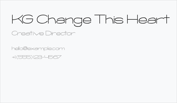 KG Change This Heart Business Card