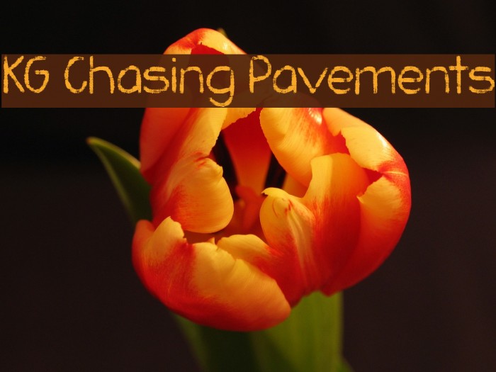 KG Chasing Pavements Font examples