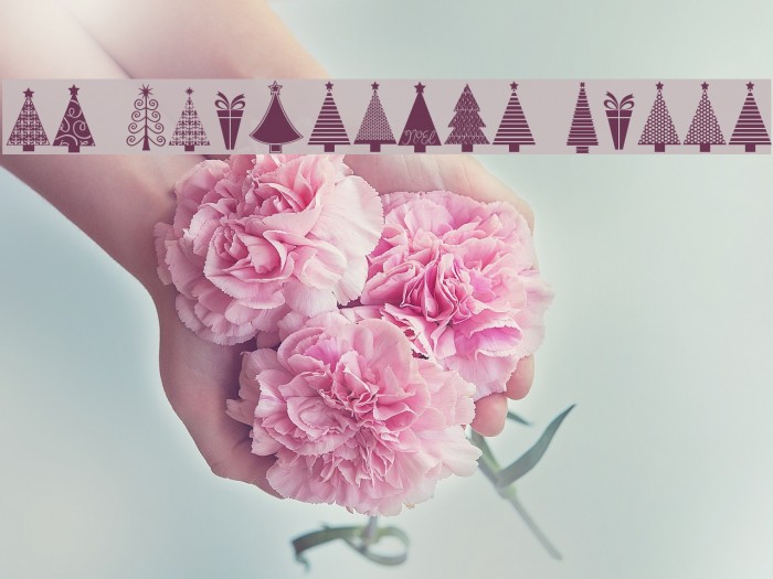 KG Christmas Trees Font examples