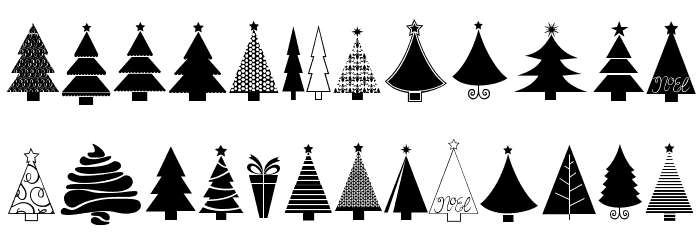 KG Christmas Trees Font LOWERCASE