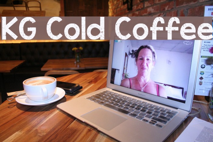 KG Cold Coffee Шрифта examples