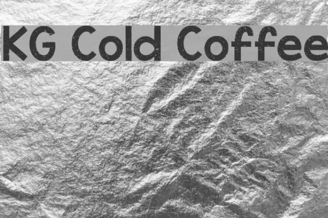 KG Cold Coffee Шрифта examples