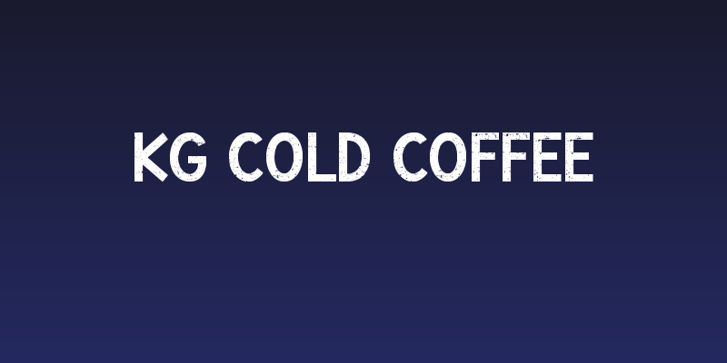 KG Cold Coffee Social Header