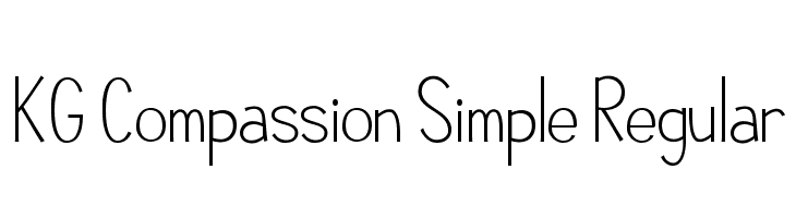 KG Compassion Simple Regular Font