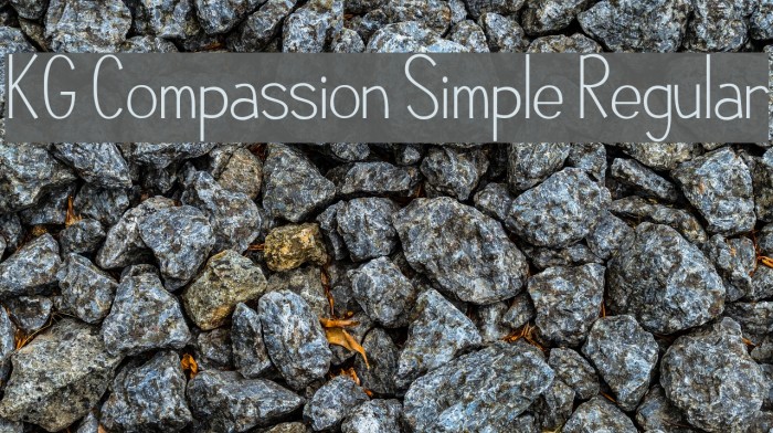 KG Compassion Simple Regular Font examples