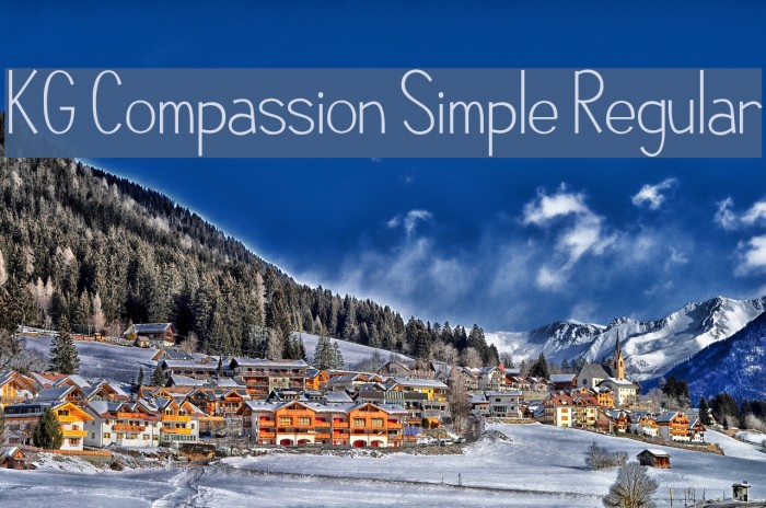KG Compassion Simple Regular Font examples