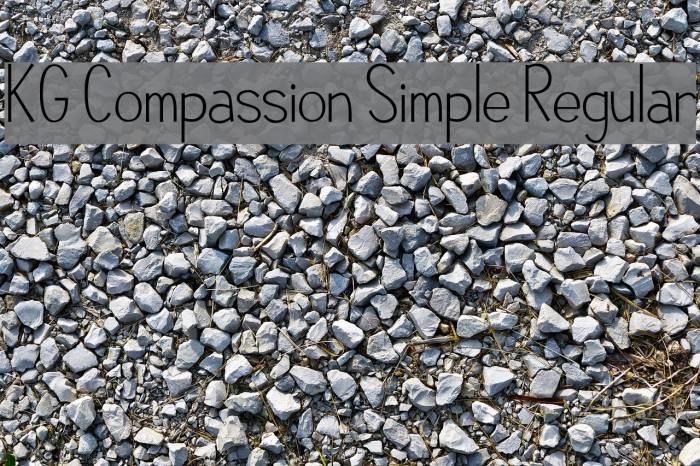 KG Compassion Simple Regular Font examples