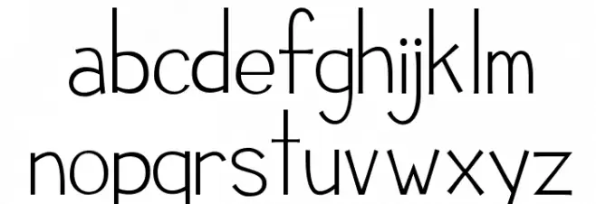 KG Compassion Simple Regular फ़ॉन्ट लोअरकेस