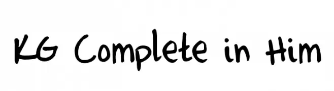 KG Complete in Him  les polices de caractères gratuit tlcharger