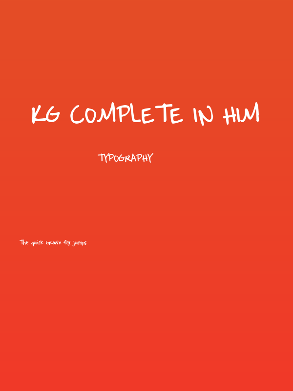 KG Complete in Him Poster