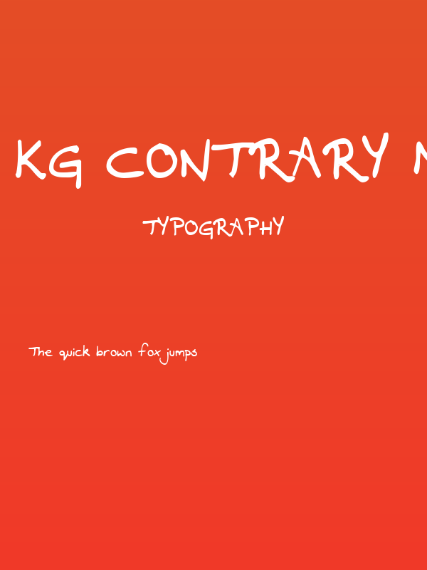 KG Contrary Mary Poster