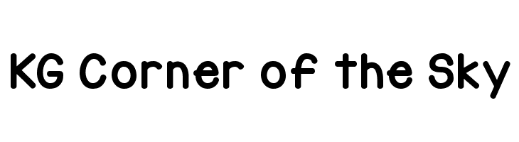 KG Corner of the Sky Font