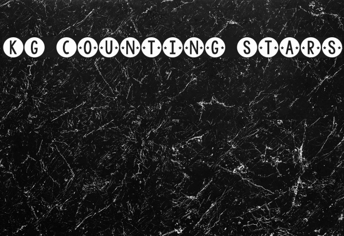 KG Counting Stars Font examples