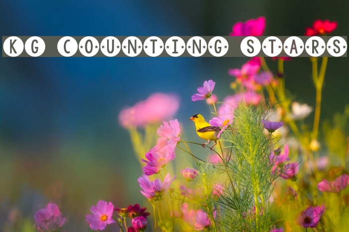 KG Counting Stars Font examples