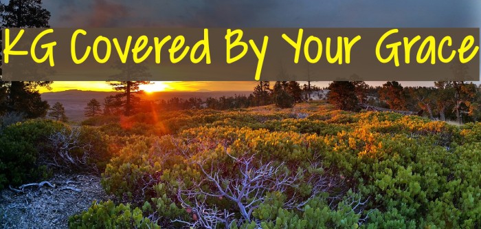 KG Covered By Your Grace Font examples