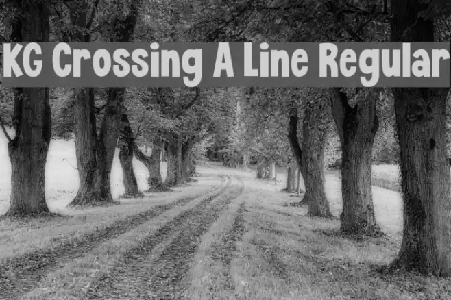 KG Crossing A Line Regular Font examples