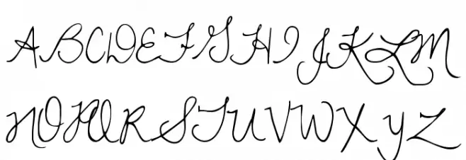 KG Dawning of a New Day フォント 大文字