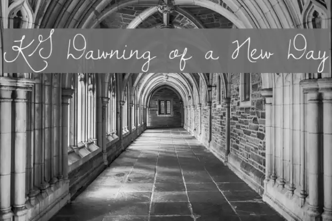 KG Dawning of a New Day Font examples