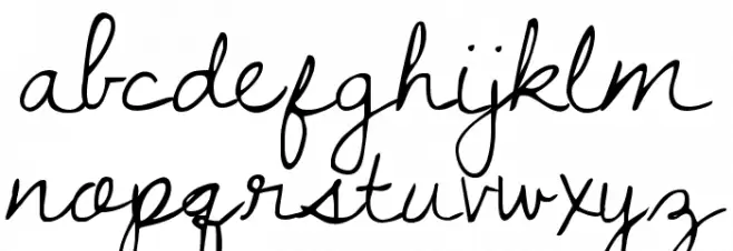 KG Dawning of a New Day Font LOWERCASE