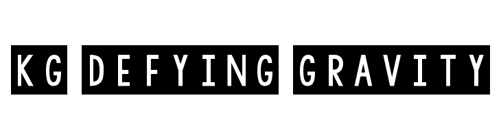 KG Defying Gravity Font