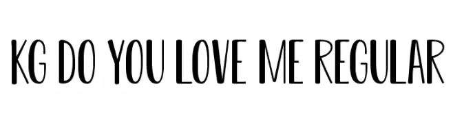 KG Do You Love Me Regular  नि: शुल्क फ़ॉन्ट्स डाउनलोड
