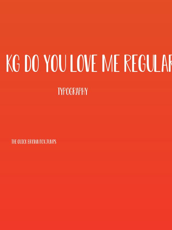 KG Do You Love Me Regular Poster