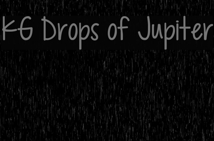 KG Drops of Jupiter Example 1