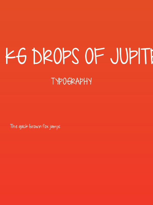 KG Drops of Jupiter Poster